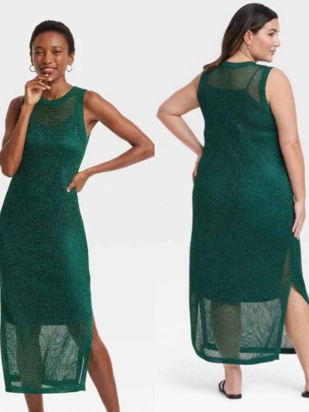 a new day Emerald Green Sleeveless Knit Maxi Dress